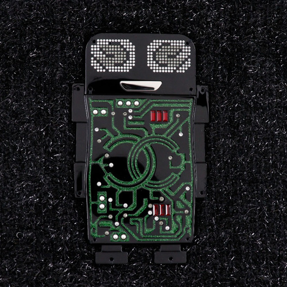 CHANEL Robot Tote Bag Cocomark Tweed Black/Silver Hardware Unisex - Picture 8 of 10